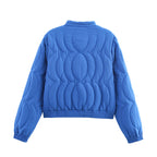 Damen Steppjacke mit floralem Design und elastischen Ärmeln Sovae