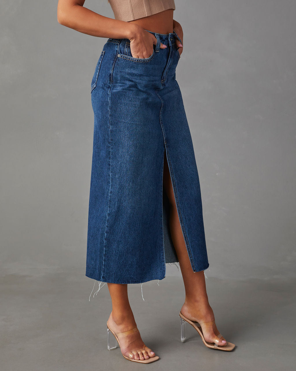 Damen Midikleid Sovae