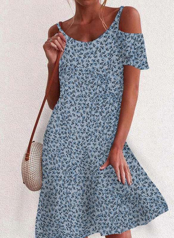 Damen Modisches Sommerkleid mit Knoten-Detail Sovae