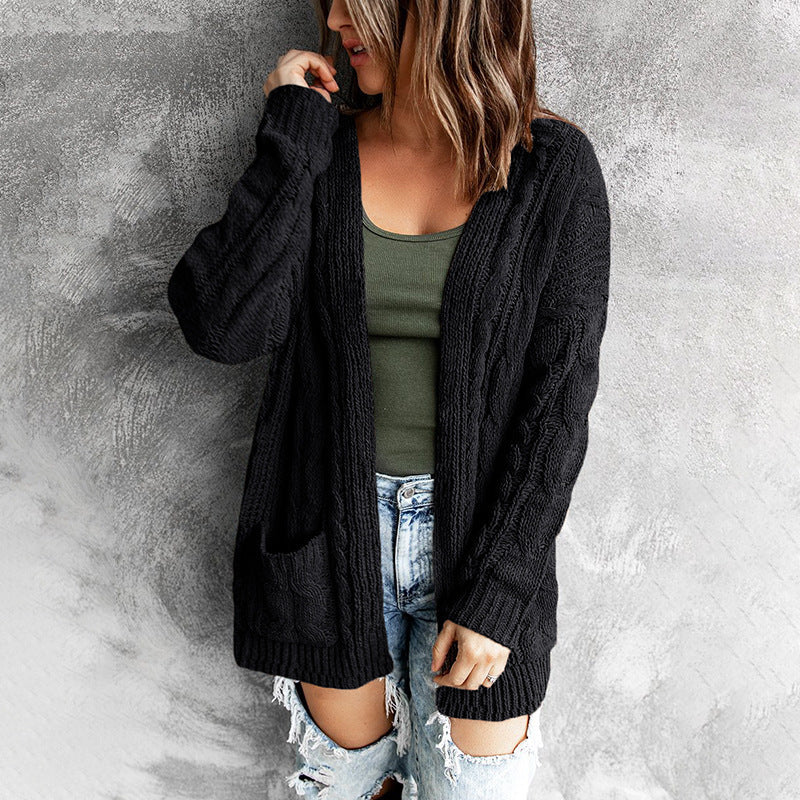 Damen Strickjacke mit Kabelmuster Sovae