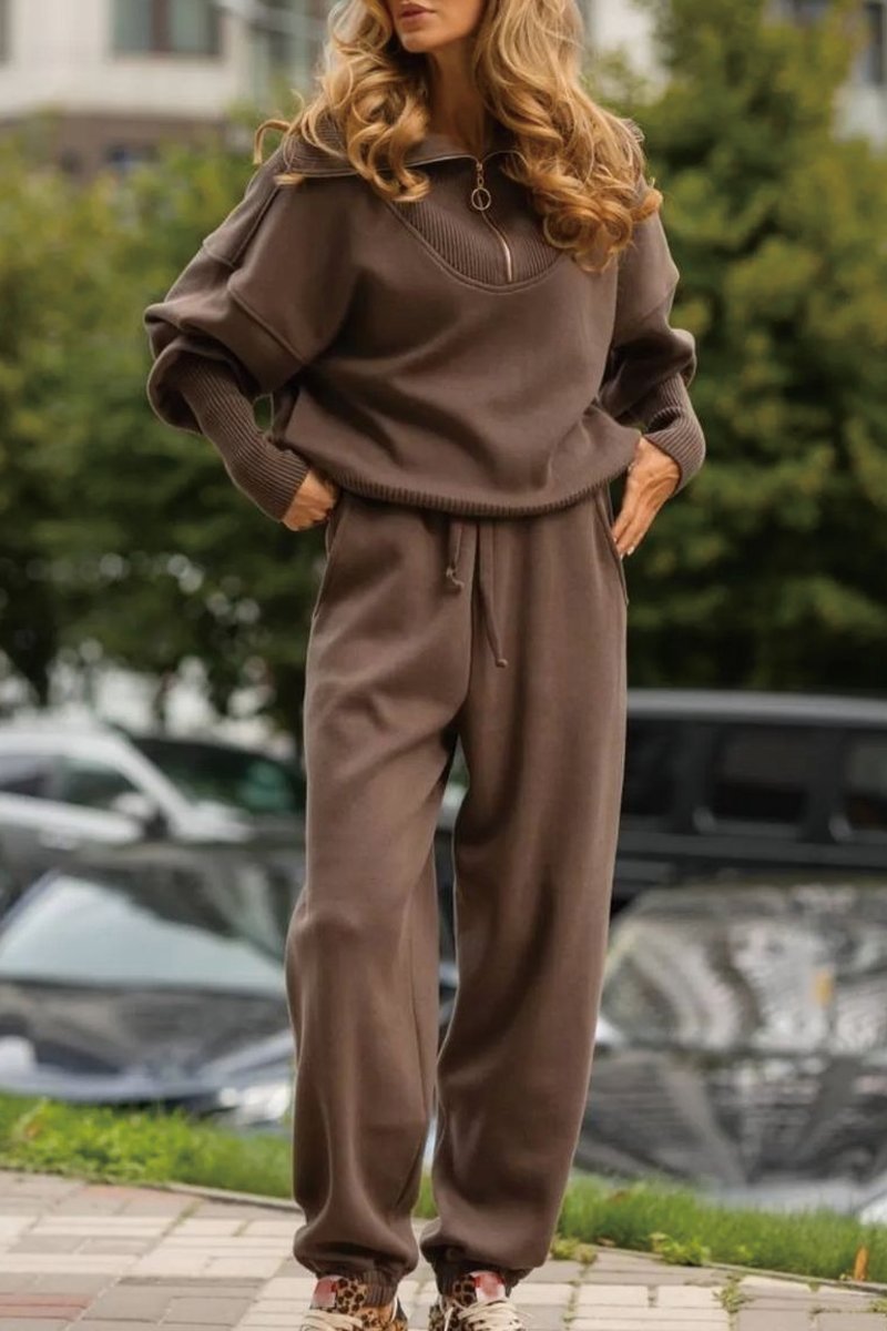 Damen sportlicher Hoodie- und Jogginganzug Sovae