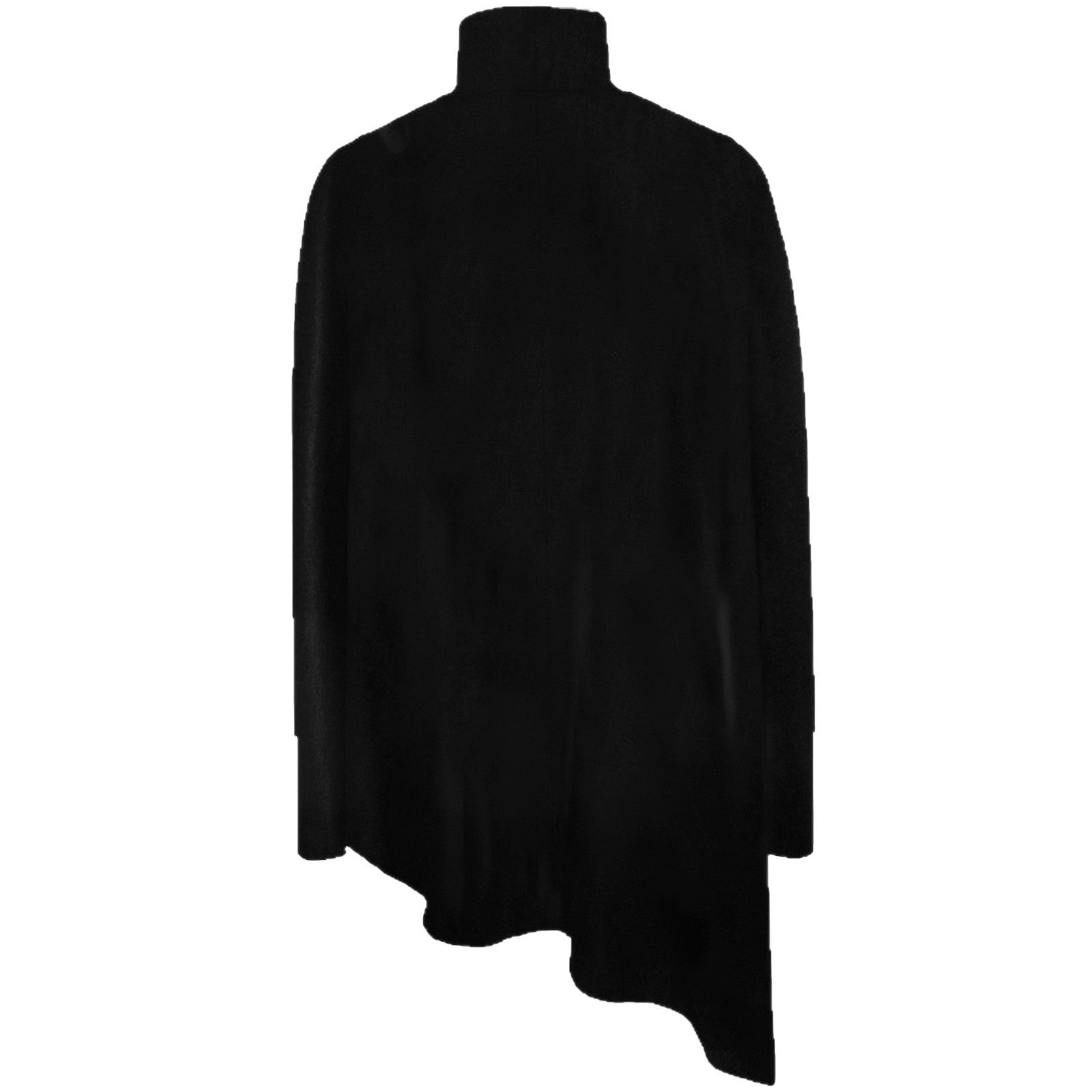 Damen edles Kapuzenponcho mit asymmetrischem Saum Sovae