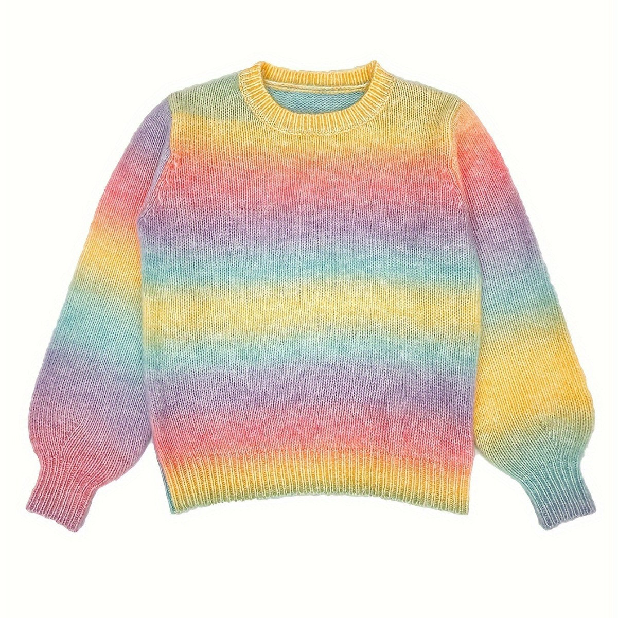 Damen modischer Pullover mit sanften Farbverlauf und relaxed Fit Sovae