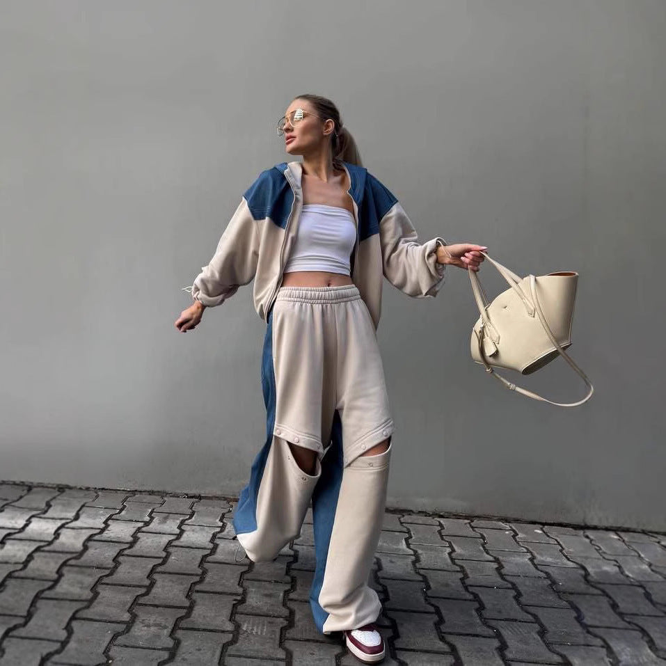 Damen Sportive Loungewear-Kombination mit funktionalen Details Sovae