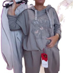 Damen modischer Hoodie mit floraler Applikation und lässiger Passform Sovae