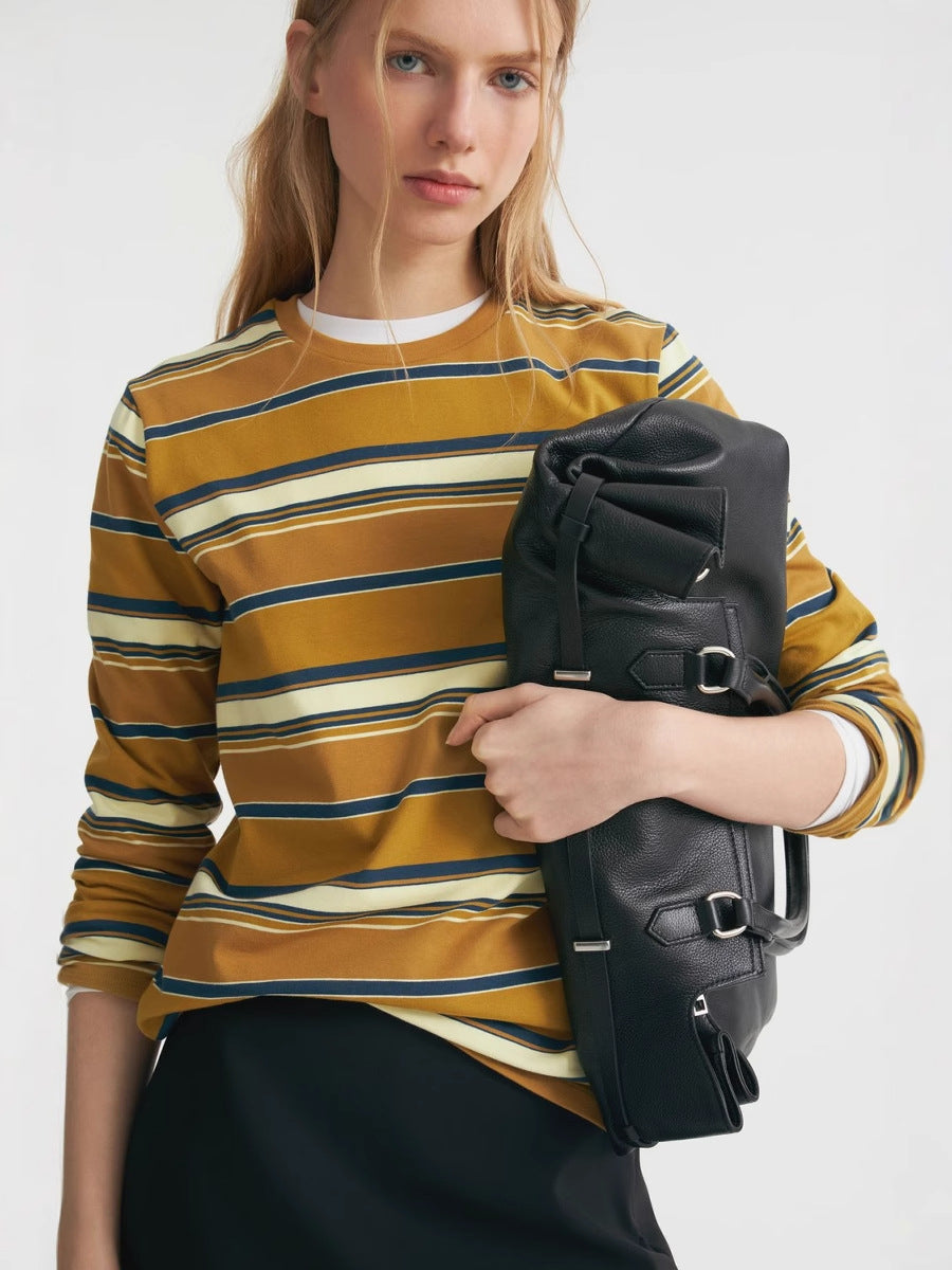 Damen Langarmshirt mit stylischem Streifenmuster Sovae