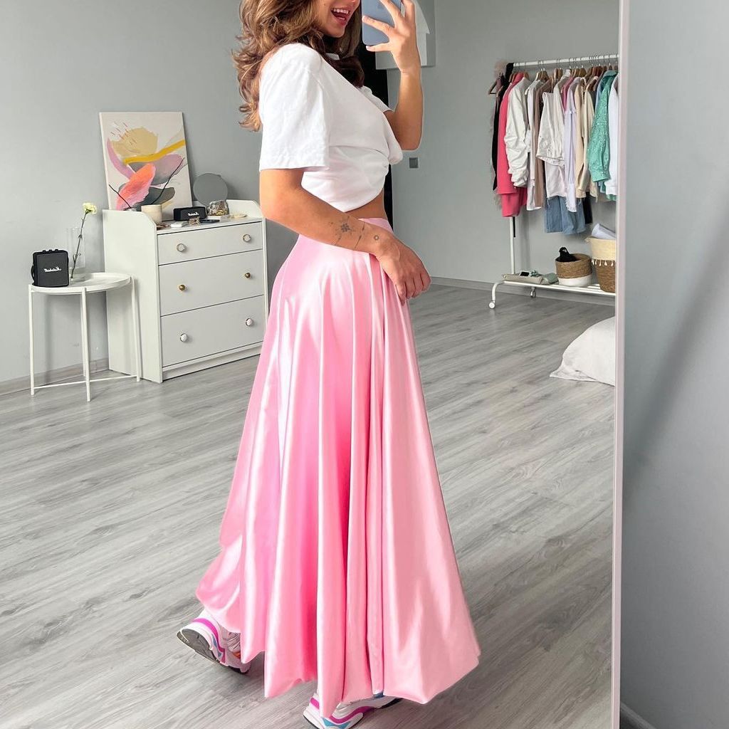 Damen elegantermaxirock mit fließendem Schnitt Sovae