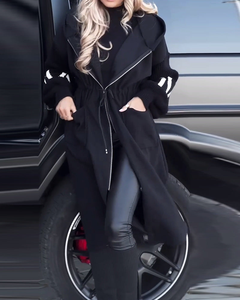 Damen modische Übergangsjacke mit praktischem Gürtel und lässigem Design Sovae
