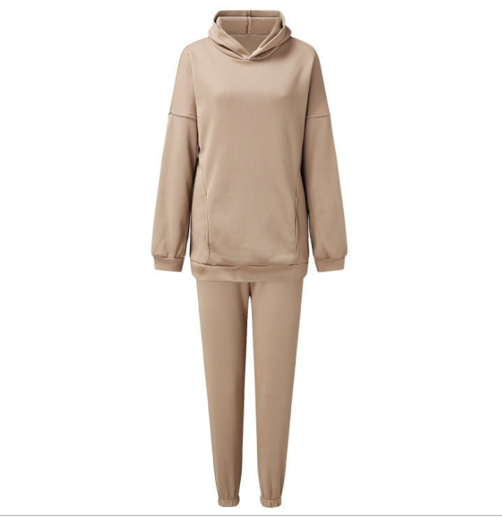 Damen komfortables Fleece-Lounge-Set mit hochgeschlossenem Kragen Sovae