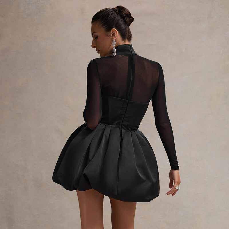 Damen Elegantes Blusenkleid mit fließendem Schnitt und Rüschendetails Sovae
