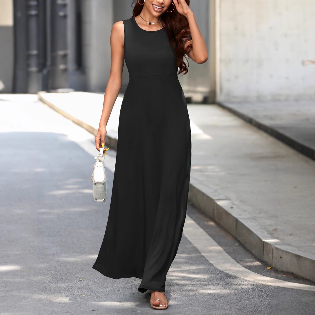 Damen schickes Maxikleid mit elegantem Schnitt Sovae