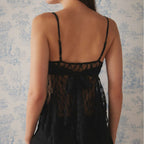 Damen Spitzenoletta Top mit lässigem Schnitt Sovae