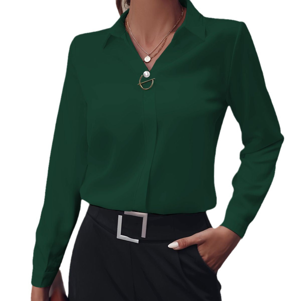 Damen elegante Bluse mit zeitlosem Design Sovae