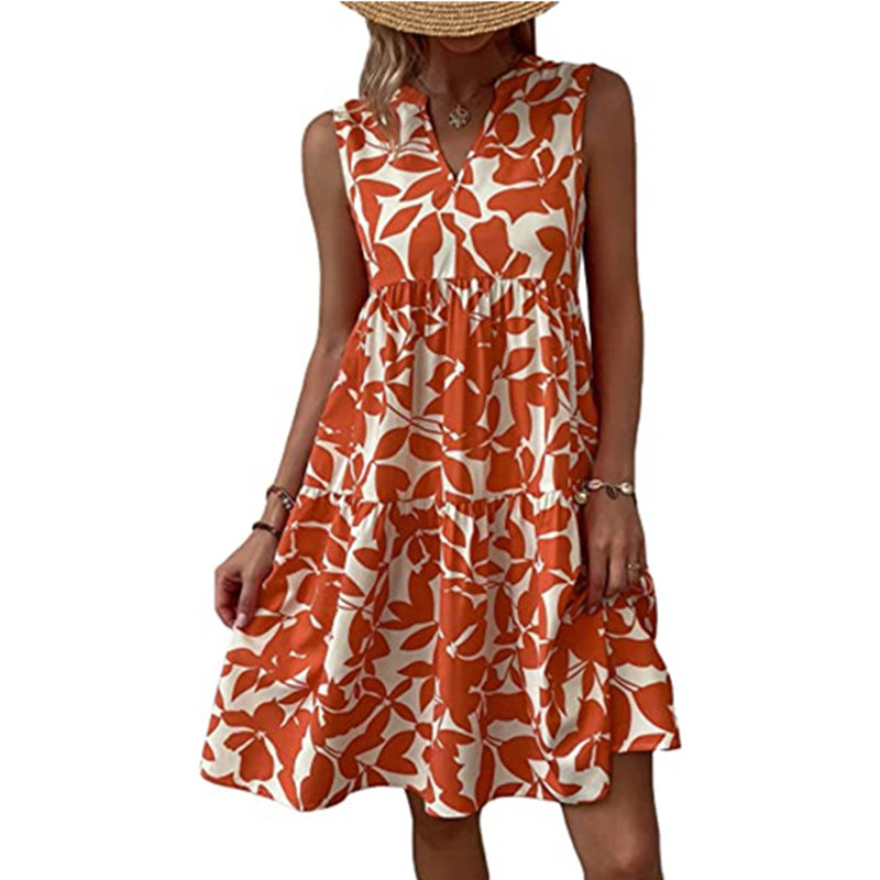 Damen lässiges Sommerkleid mit floralem Design Sovae