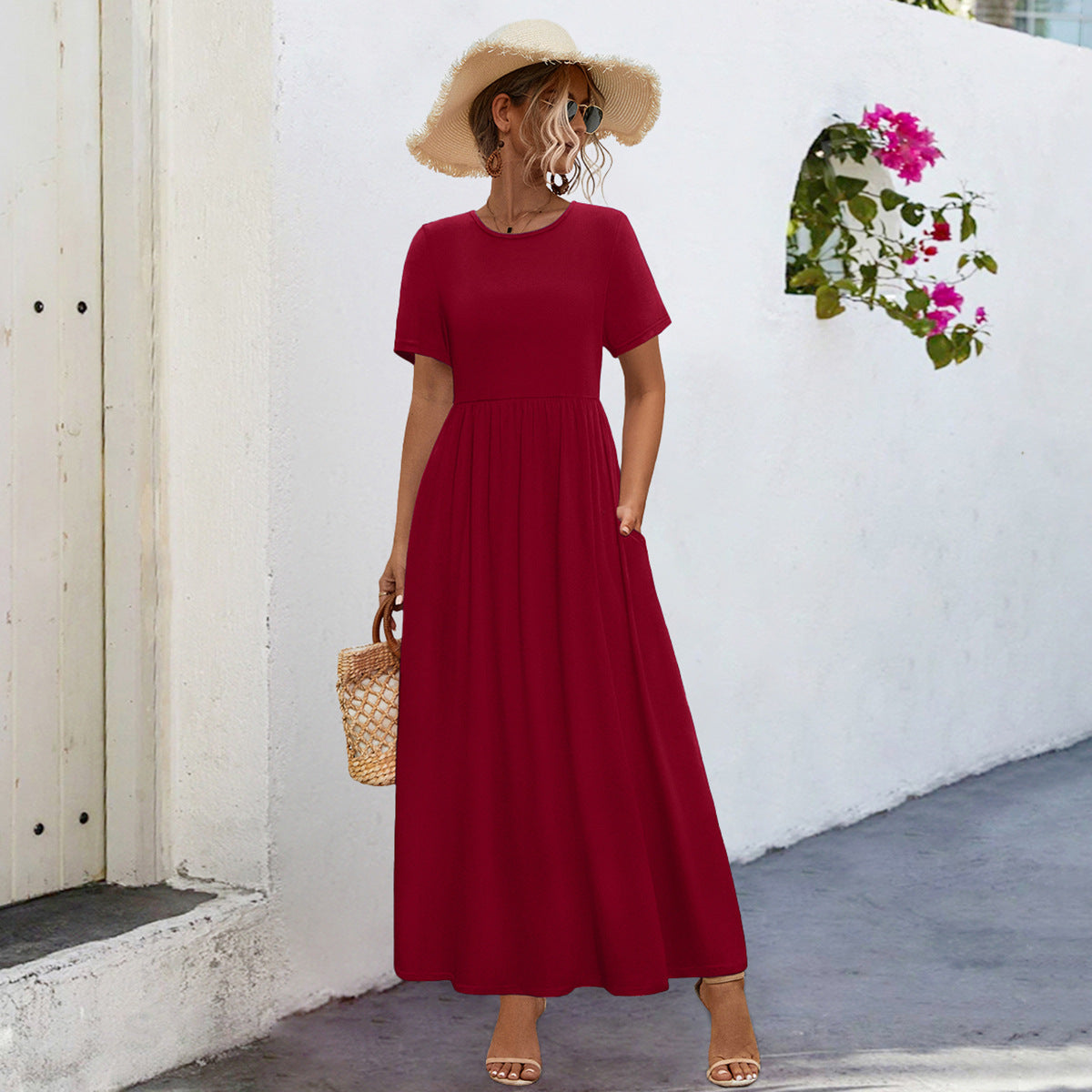 Damen Maxikleid mit hohem Tragekomfort und praktischen Taschen Sovae