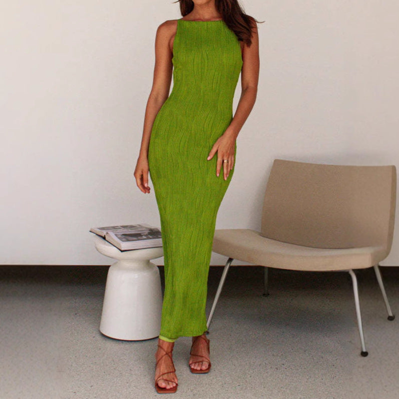 Damen figurbetontes Maxikleid mit schulterfreiem Design Sovae