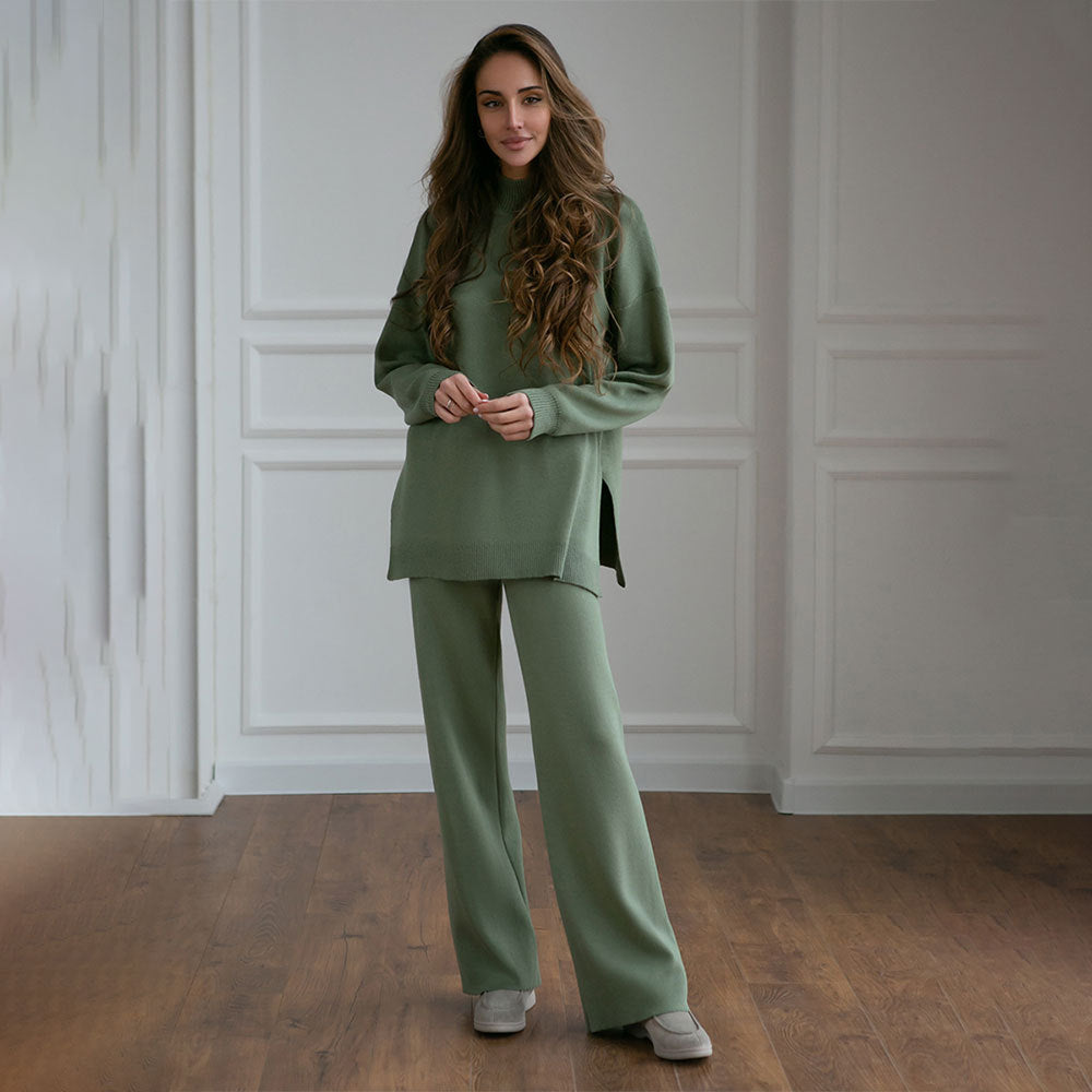 Damen komfortables Strick-Ensemble mit weitem Schnitt Sovae
