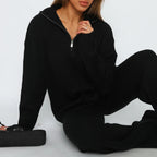 Damen Relaxed-Fit Pullover mit hohem Kragen Sovae