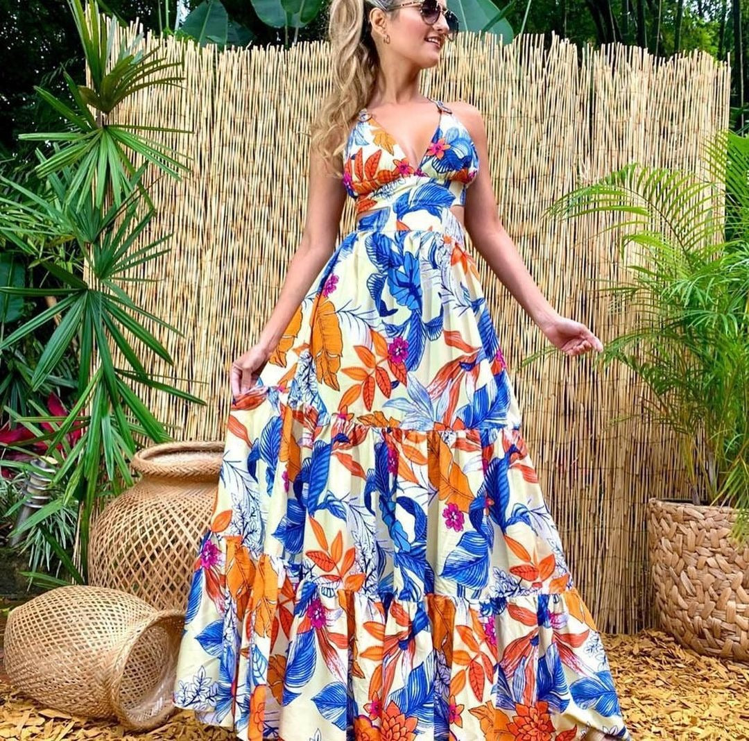 Damen Maxikleid Sovae