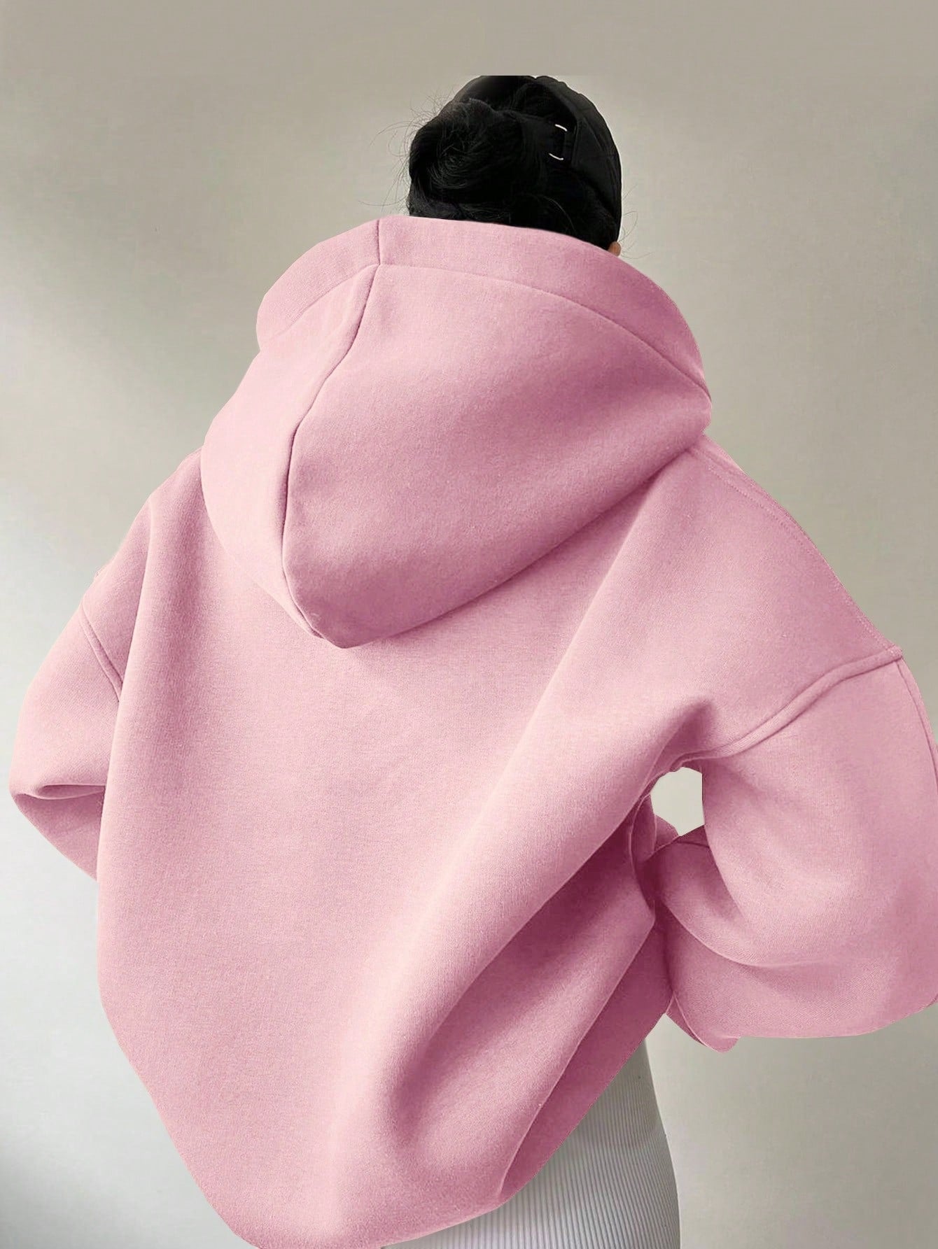 Damen lässiger Hoodie mit hohem Kragen und Oversized-Schnitt Sovae