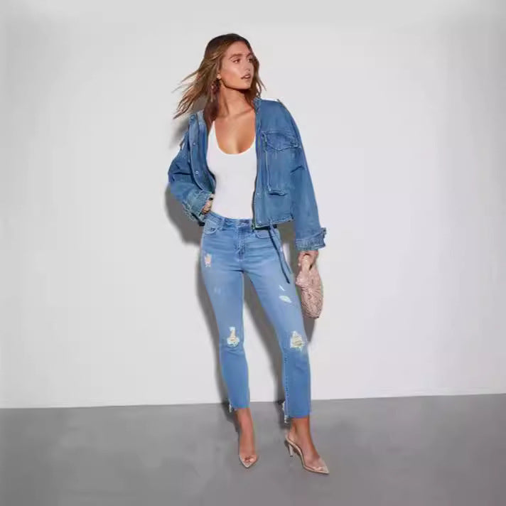Damen Ripped Jeans Sovae