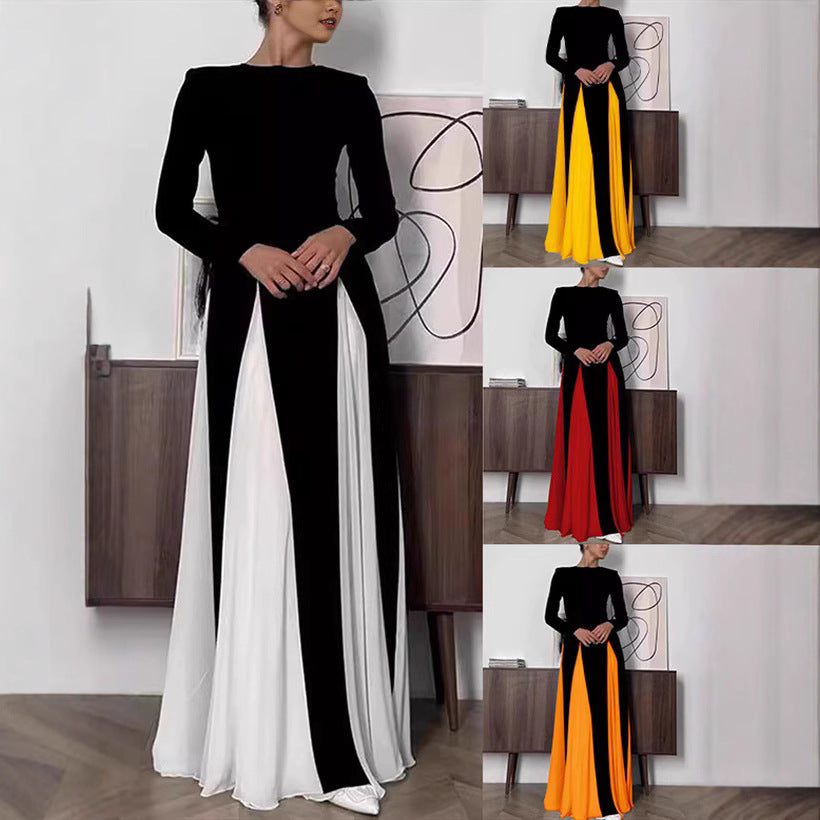 Damen Elegantes und modernes Maxi-Kleid mit asymmetrischem Schnitt Sovae