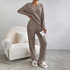 Damen Strickpullover und Hose Set Sovae