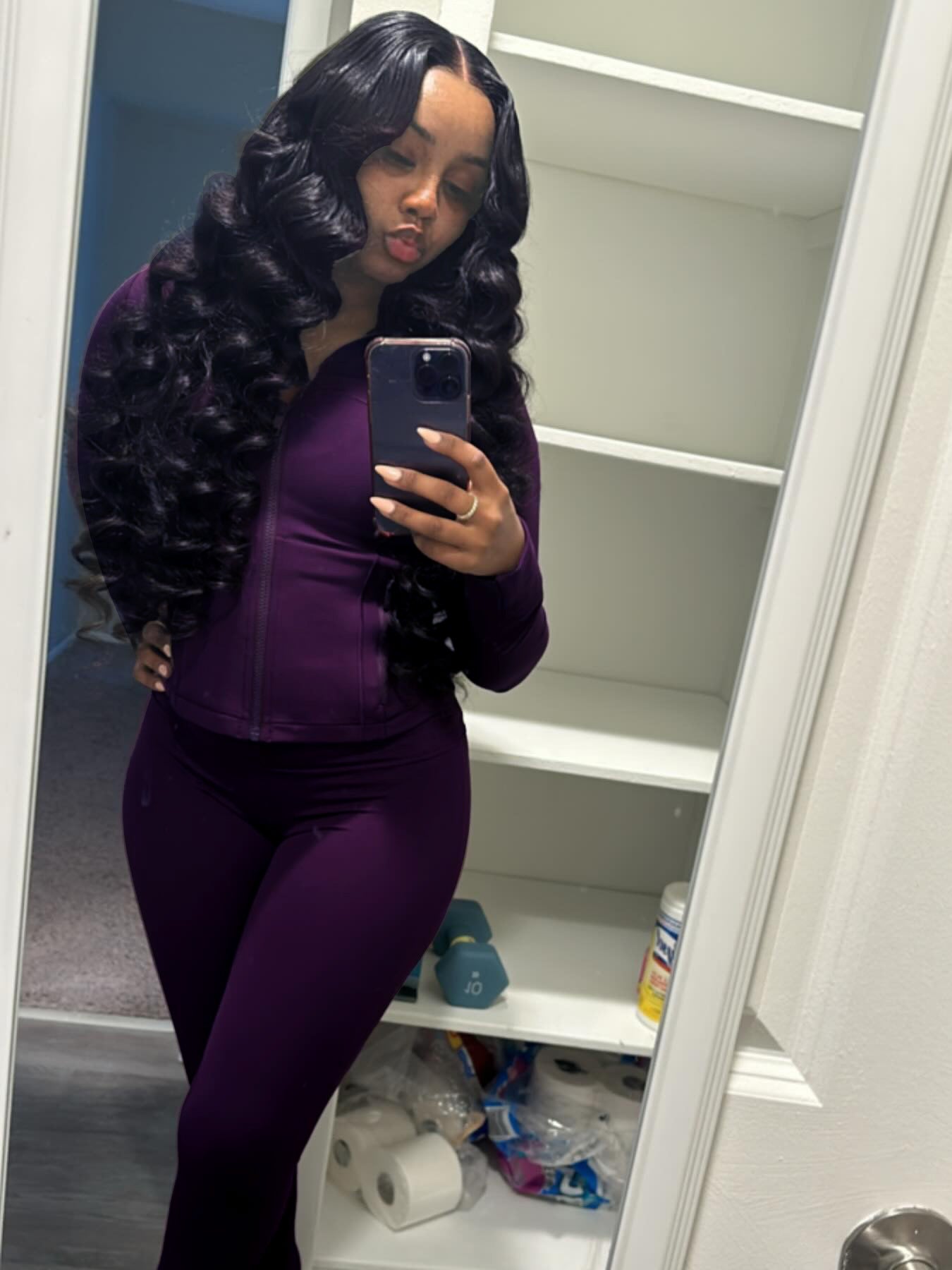 Damen trendiger Jumpsuit mit langem Arm und Reißverschluss Sovae