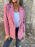 Damen eleganter Oversized Blazer aus hochwertigem Wollmix Sovae