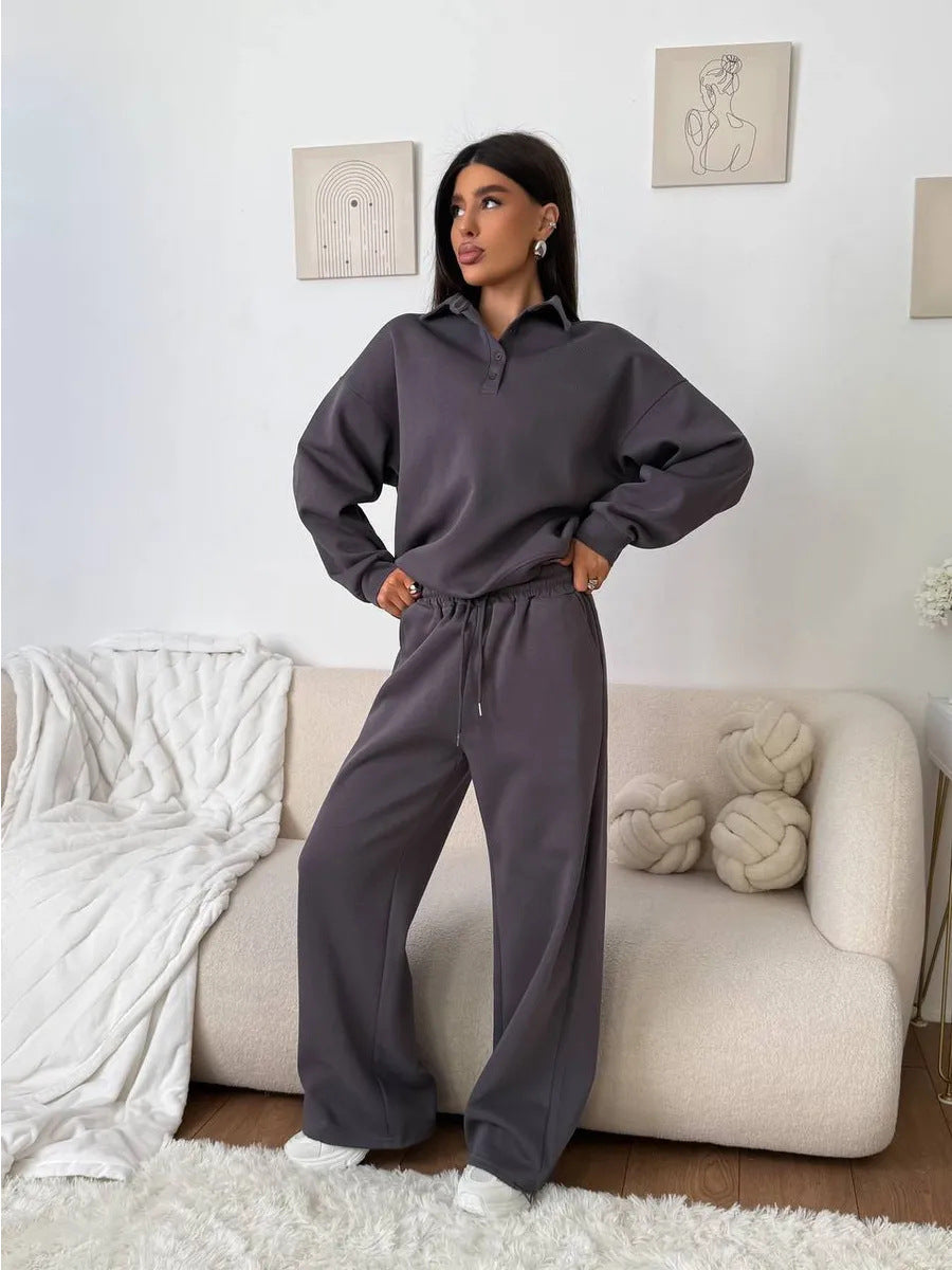 Damen Sportlicher Pullover mit weiten Hosen Sovae