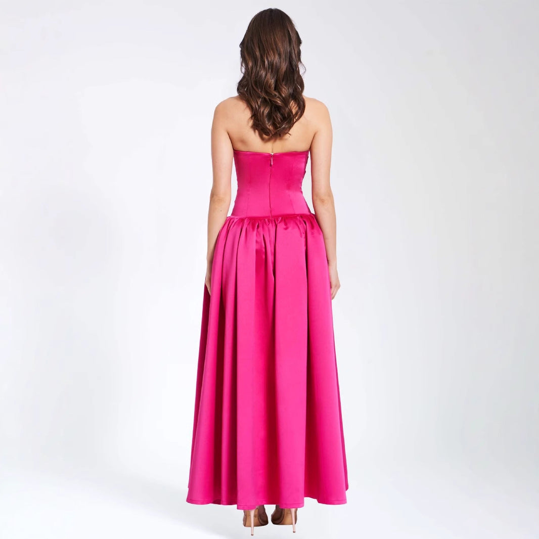 Damen Abendkleid mit schulterfreier Silhouette und voluminösem Rock Sovae