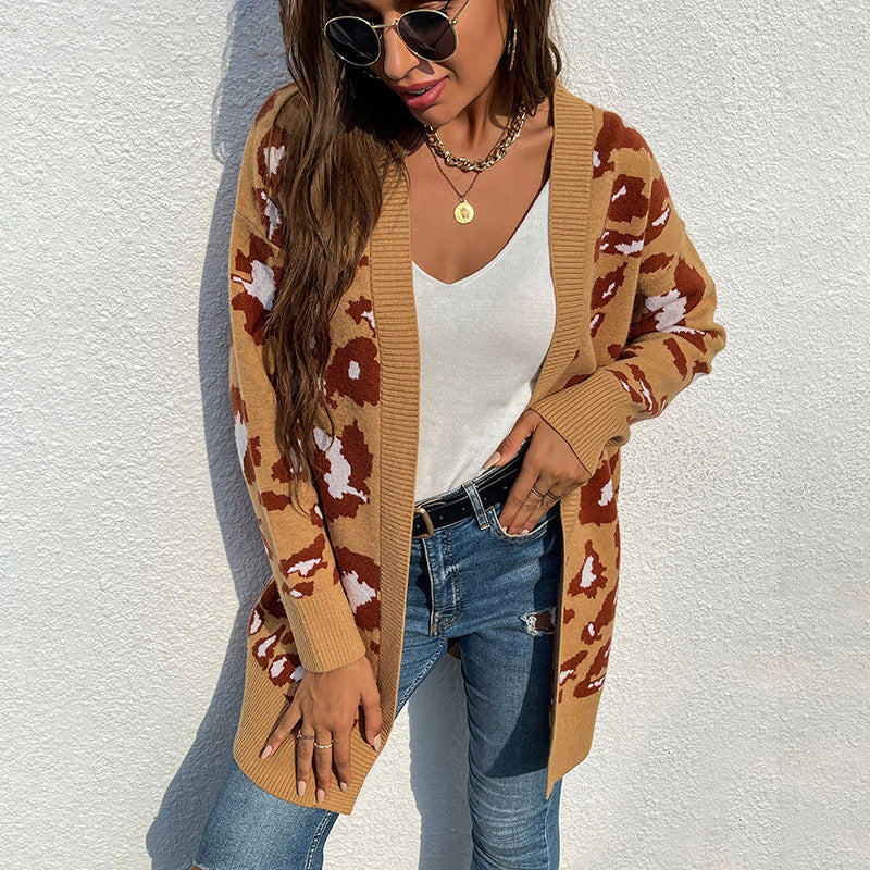 Damen modische Strickjacke mit kreativen Tiermotiven und lässigem Schnitt Sovae