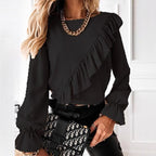 Damen Bluse mit Volants Sovae