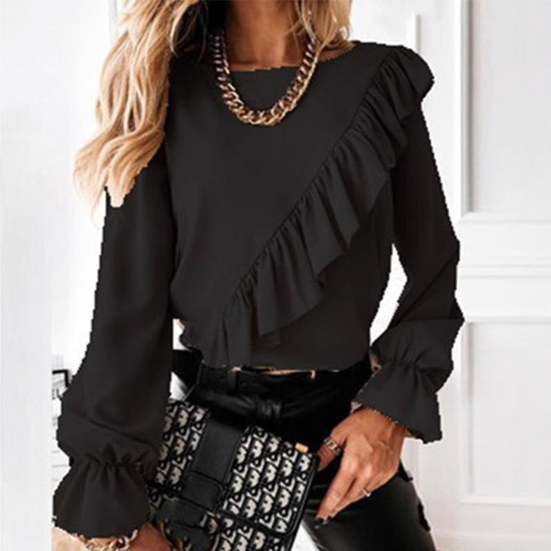 Damen Bluse mit Volants Sovae