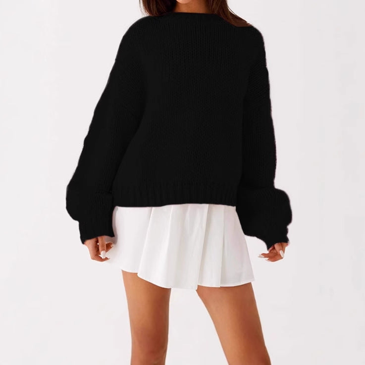 Damen Gemütlicher und stylischer Oversized-Pullover mit strukturiertem Strick Sovae