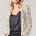 Damen Glitzernde Blazerjacke Sovae