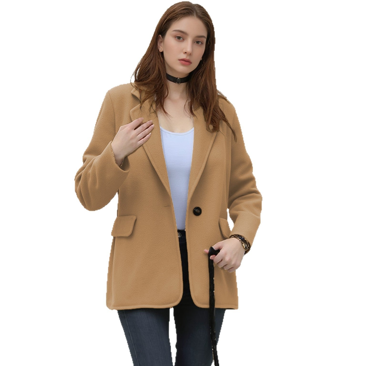 Damen modische Blazerjacke Sovae