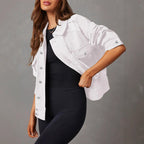 Damen lässige Utility-Jacke mit praktischen Taschen Sovae