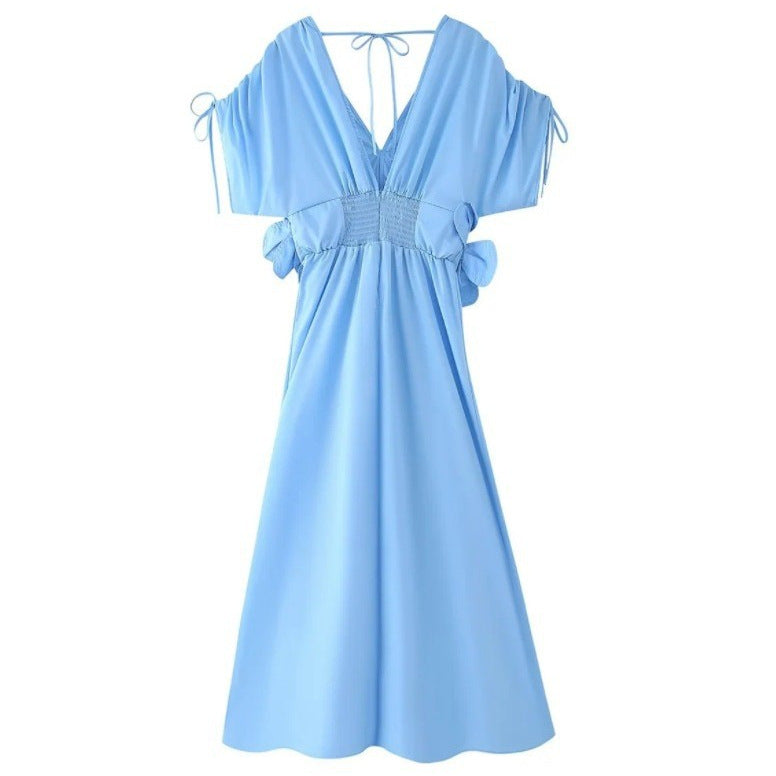 Damen Sommerkleid mit floralem Rüschendesign Sovae