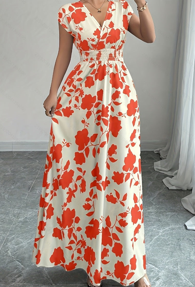 Damen Maxikleid mit floralem Muster Sovae