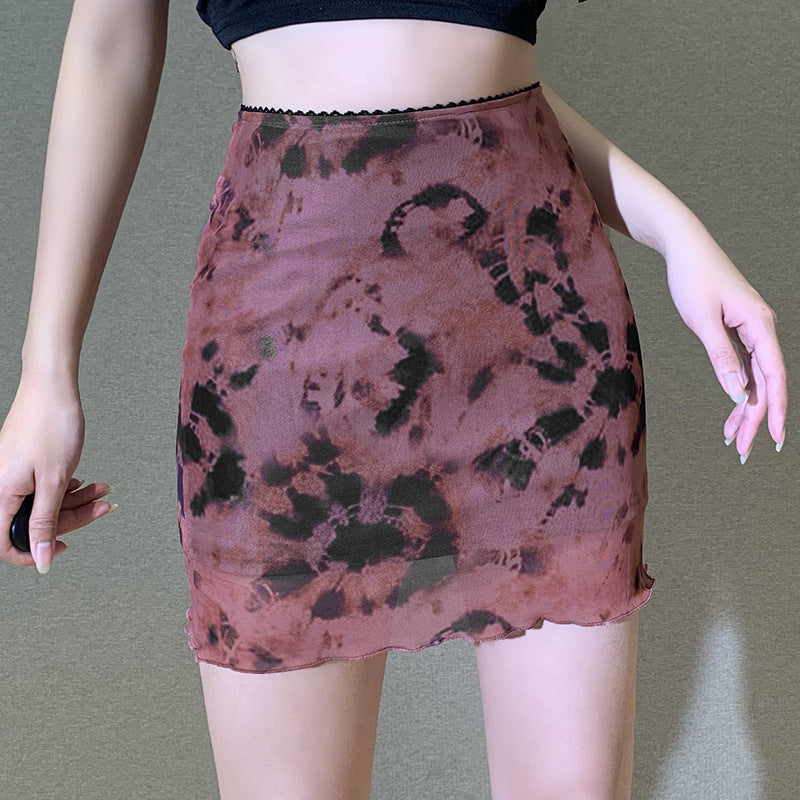 Damen Minirock im aufregenden Batikdesign Sovae
