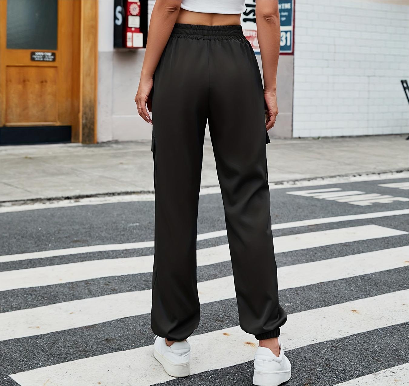 Damen Cargo-Hose mit elastischem Bund und praktischen Seitentaschen Sovae
