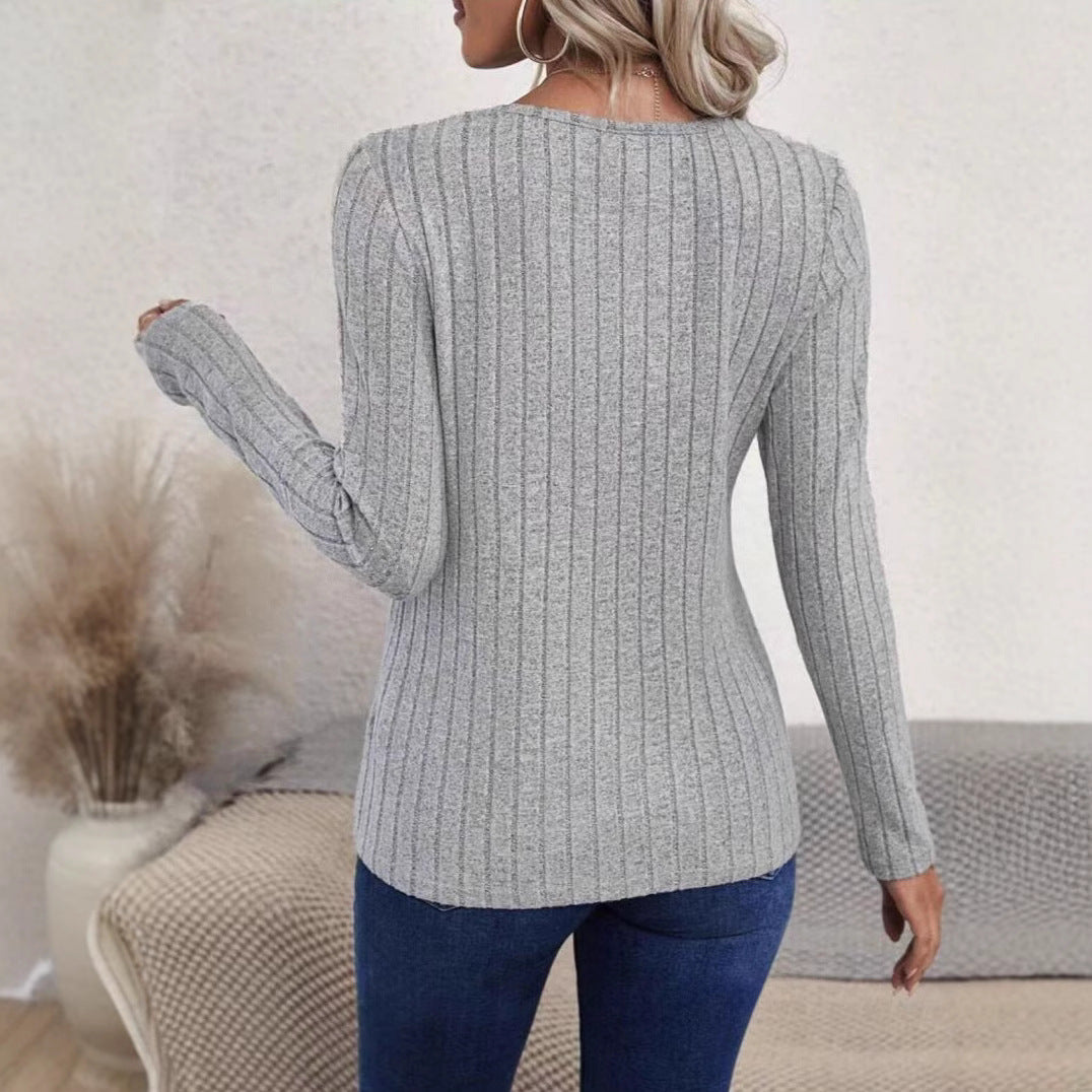 Damen gestreifter Pullover Sovae