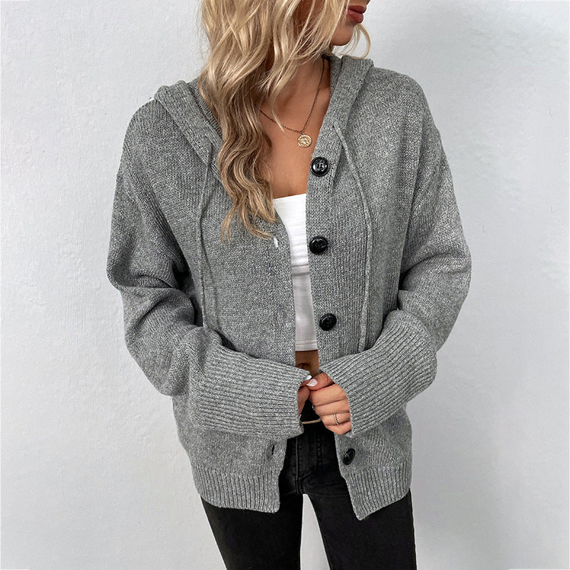 Damen modische Strickjacke mit übergroßem Schnitt und praktischen Taschen Sovae