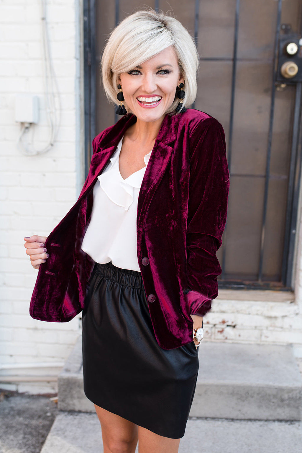 Damen Veloursblazer Sovae