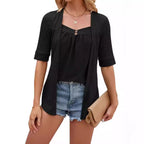 Damen Modische Kurzarm-Cardigan mit offenem Schnitt Sovae