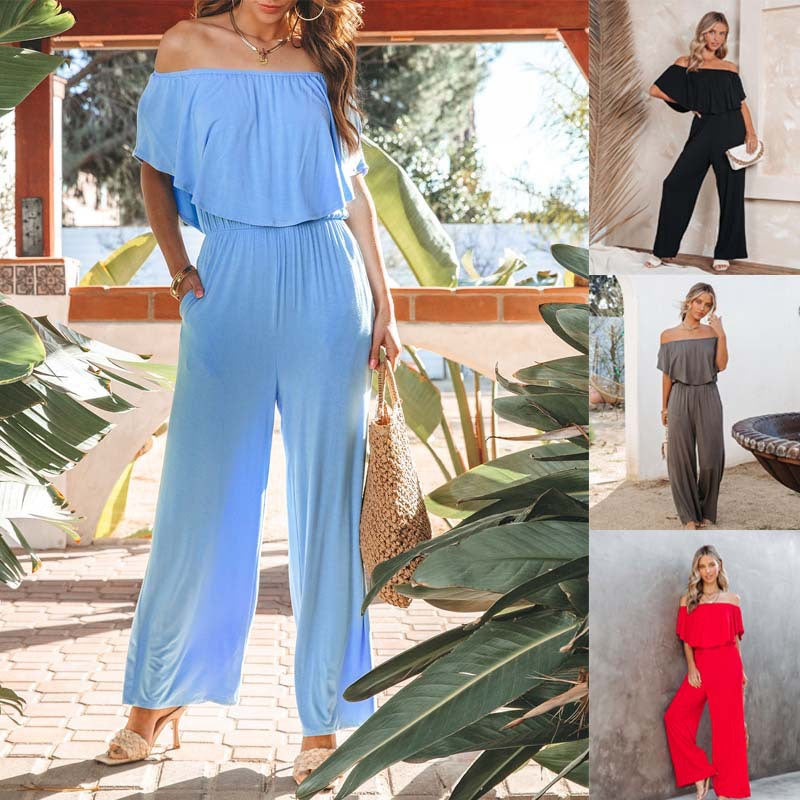 Damen Off-Shoulder Jumpsuit Sovae