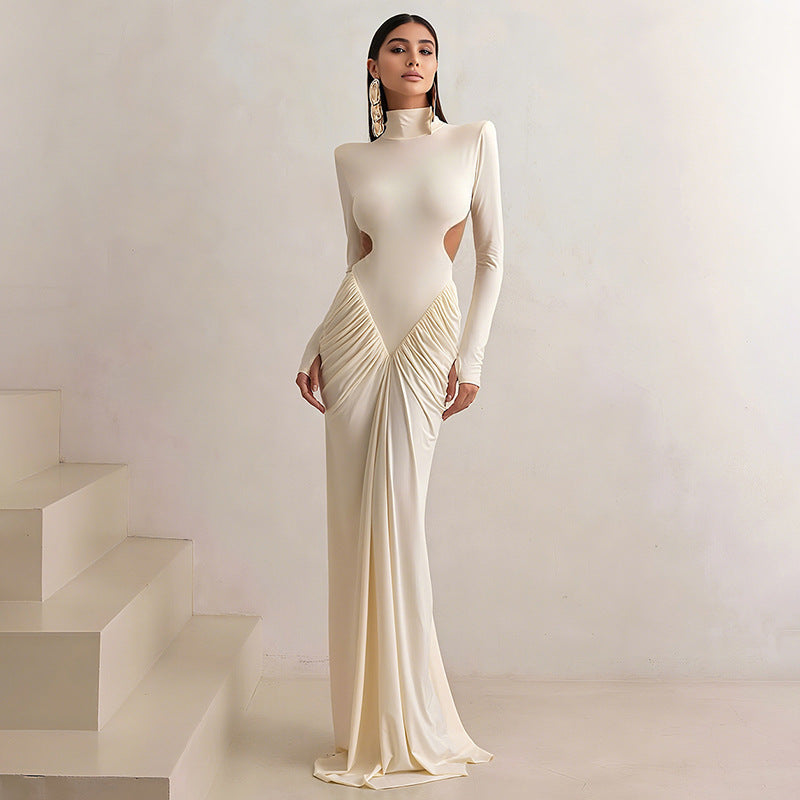 Damen Elegantes Maxikleid mit innovativem Schnitt und raffinierten Cut-Outs Sovae