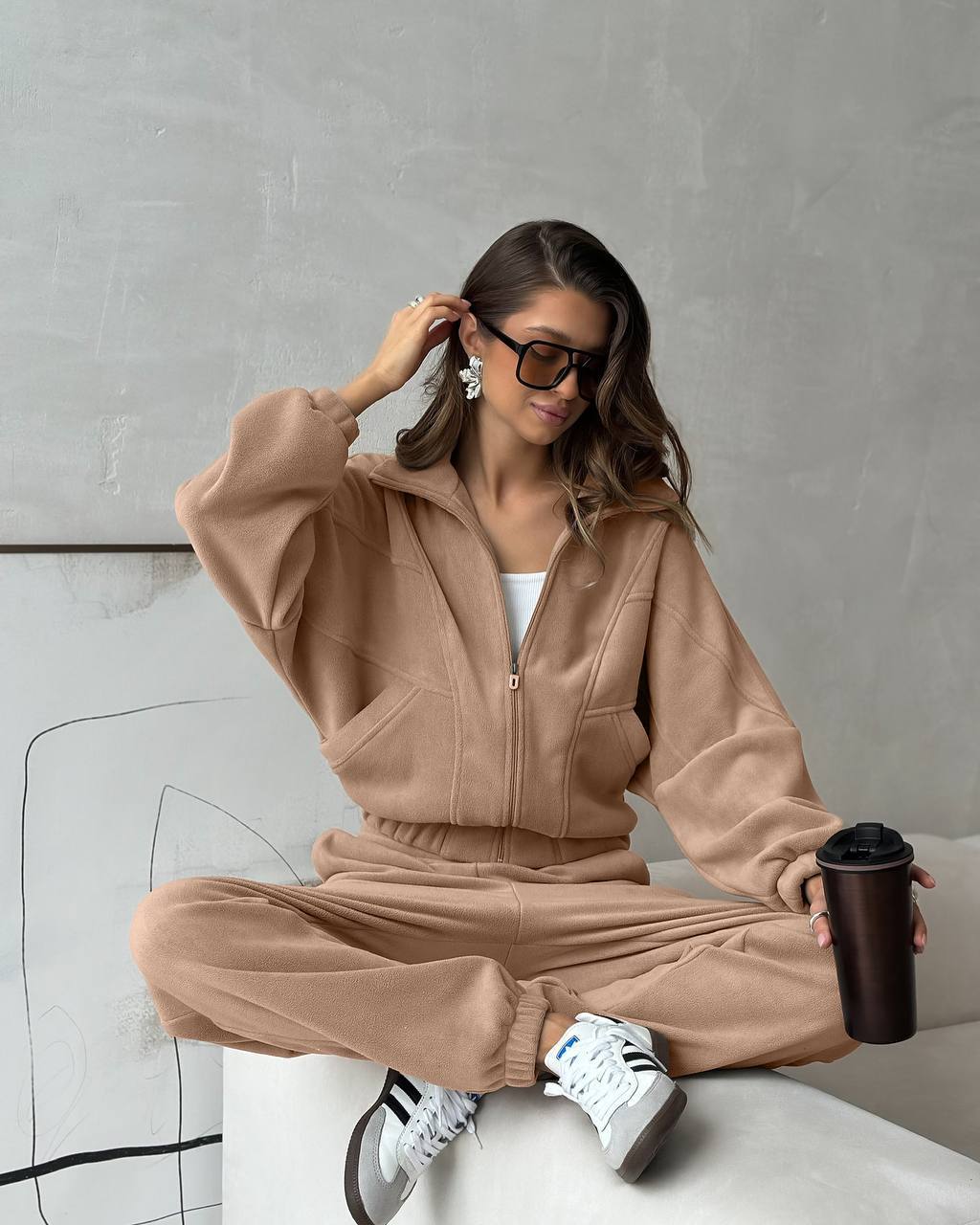 Damen bequemer und modischer Jumpsuit mit tiefem V-Ausschnitt Sovae