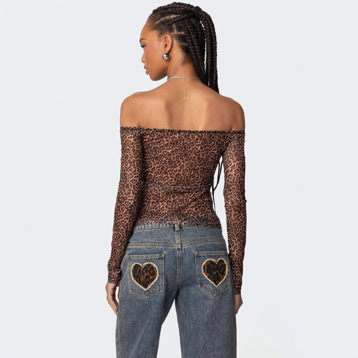 Damen Weit geschnittene Denim-Jeans mit klassischem Schnitt Sovae